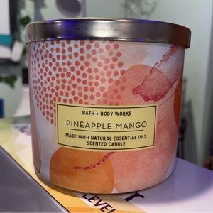 Bath & Body Works pineapple mango, three wick candle